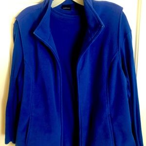 Fleece vest and long sleeve matching long sleeve t-shirt